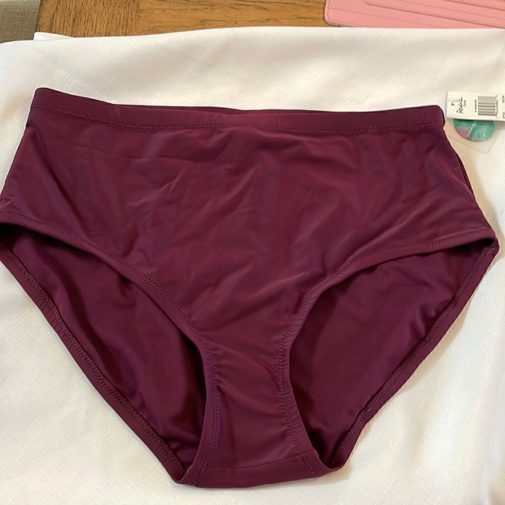 RAISINS CURVE NEW WITH TAGS WINE COLORED BIKINI BOTTOM.  NEW WITH TAGS
